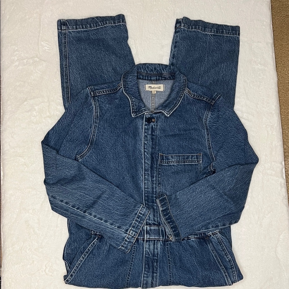 Madewell Denim Utility Coveralls Size M - Picture 2 of 12